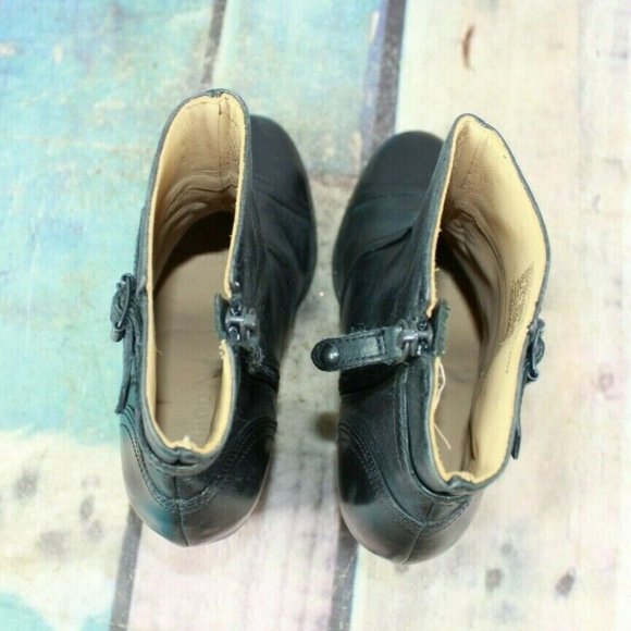 Sebago Ashton Black Leather Zip Up Block Heel Ankle Boots Shoes 6 M - Picture 7 of 9